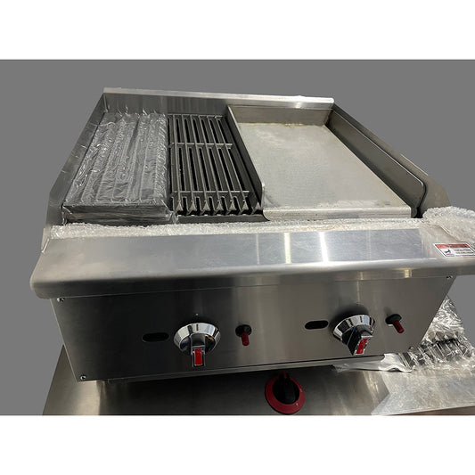 Charbroiler grill combine griddle (Dual Control) free NG/LPG convert set