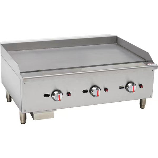Gas Griddle Triple Control with free NG/LPG converter