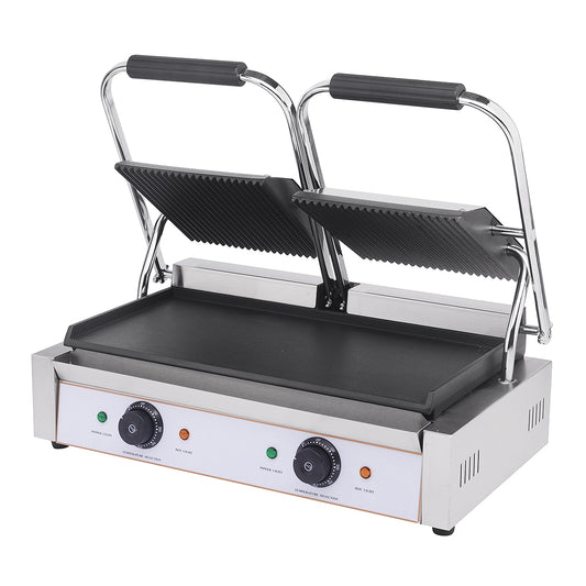 Contact Grill Twin / Ribbed Top & Smooth Bottom - Cateryard