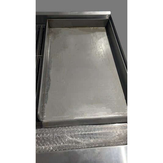 Griddle plate for 3-burner charbroiler