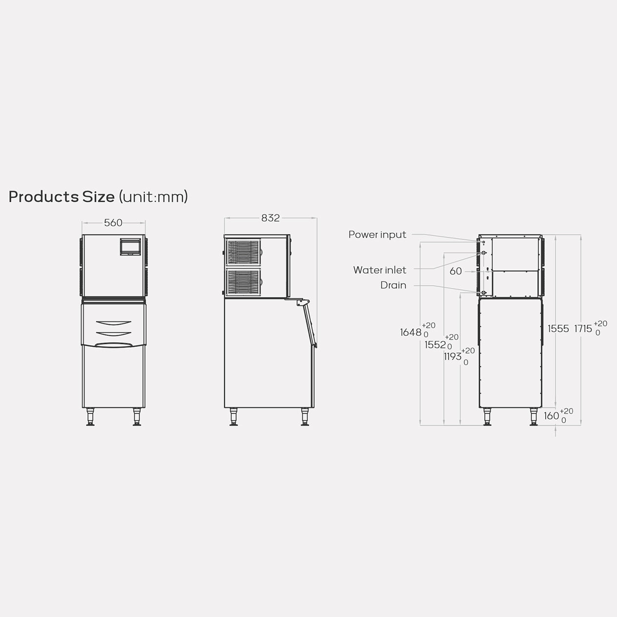 Cube Ice Machine 190kg Output