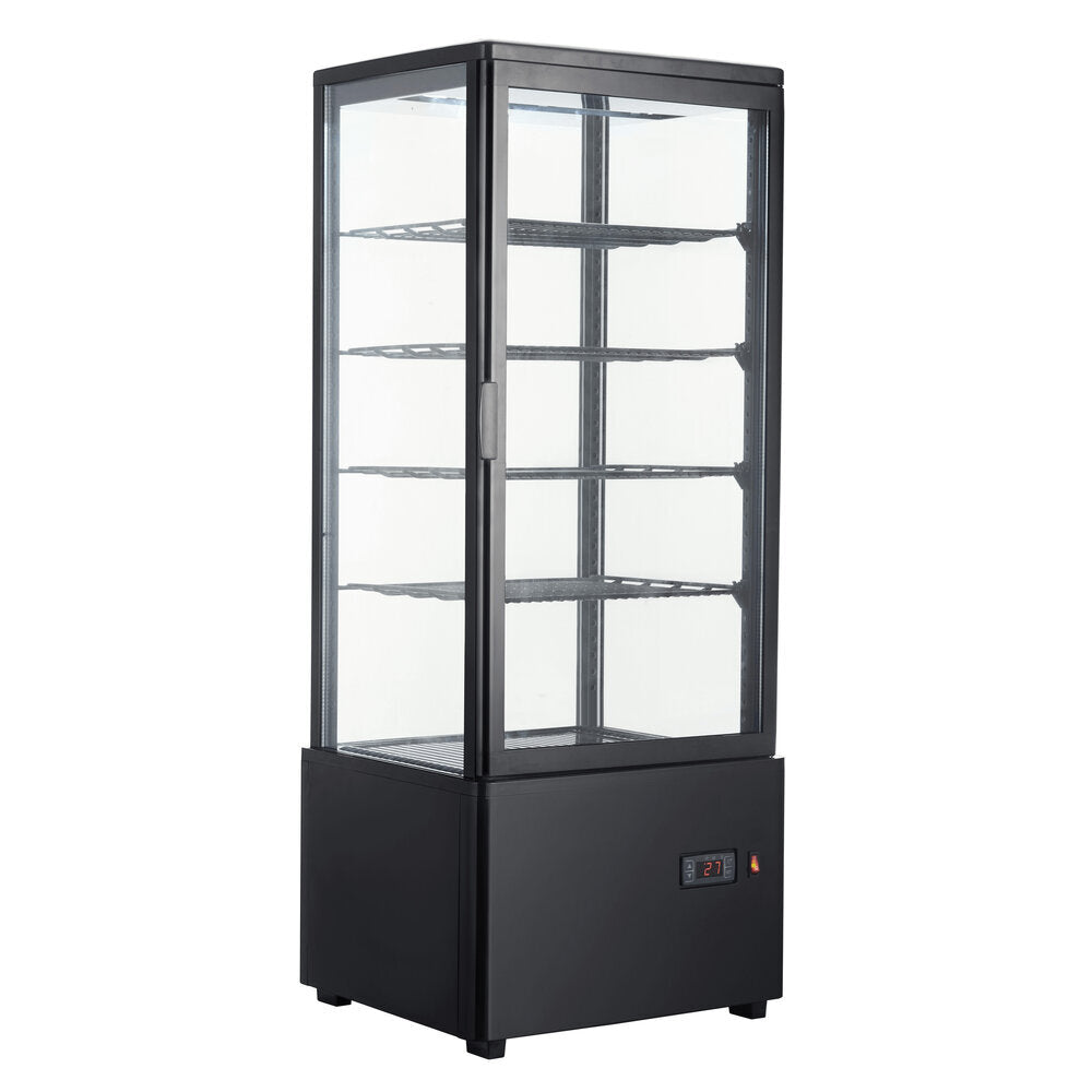 Four Sided Glass Display 98L-Black - Cateryard