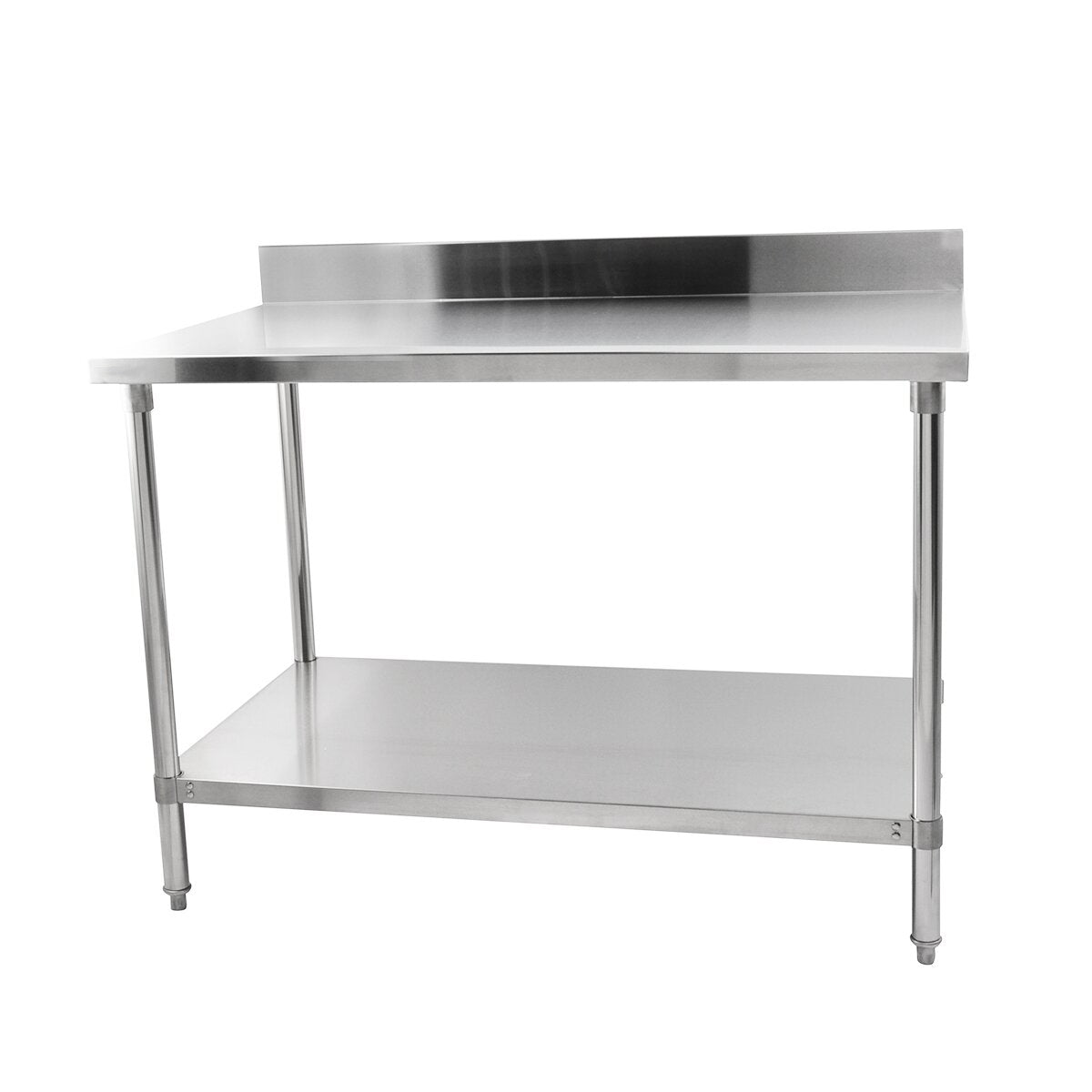 Stainless Steel Table With Backsplash Width 900 mm - Cateryard