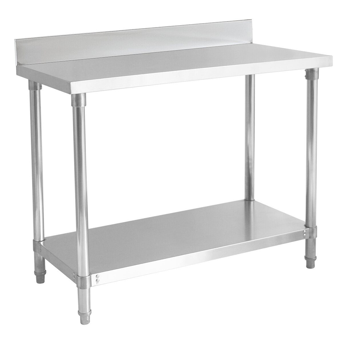 Stainless Steel Table With Backsplash Width 900 mm - Cateryard